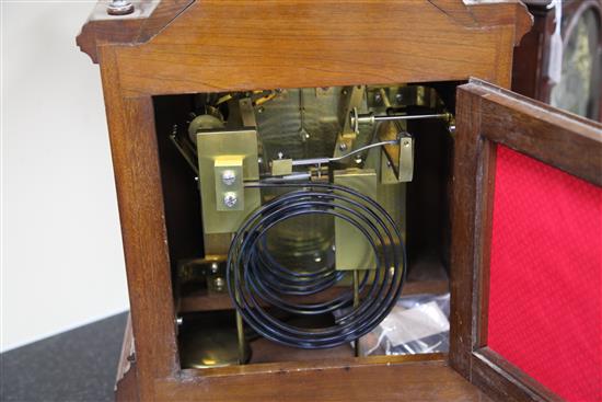 An Edwardian mahogany chiming mantel clock, 19in.